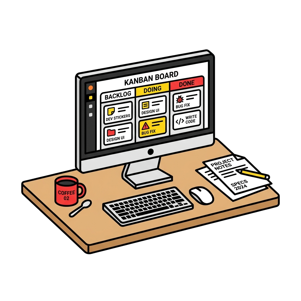 Solo founder illustration